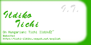 ildiko tichi business card